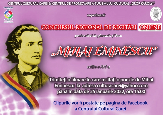 Ediția a XVI-a a concursul de recitări „Eminescu” online