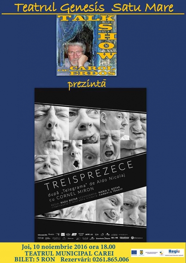 Spectacolul de teatru Treisprezece și lansare de carte Radu Botar  Spectacolul de teatru Treisprezece și lansare de carte Radu Botar