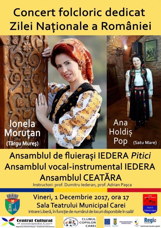 CONCERT EXTRAORDINAR DE FOLCLOR dedicat Zilei Naționale a României CONCERT EXTRAORDINAR DE FOLCLOR dedicat Zilei Naționale a României