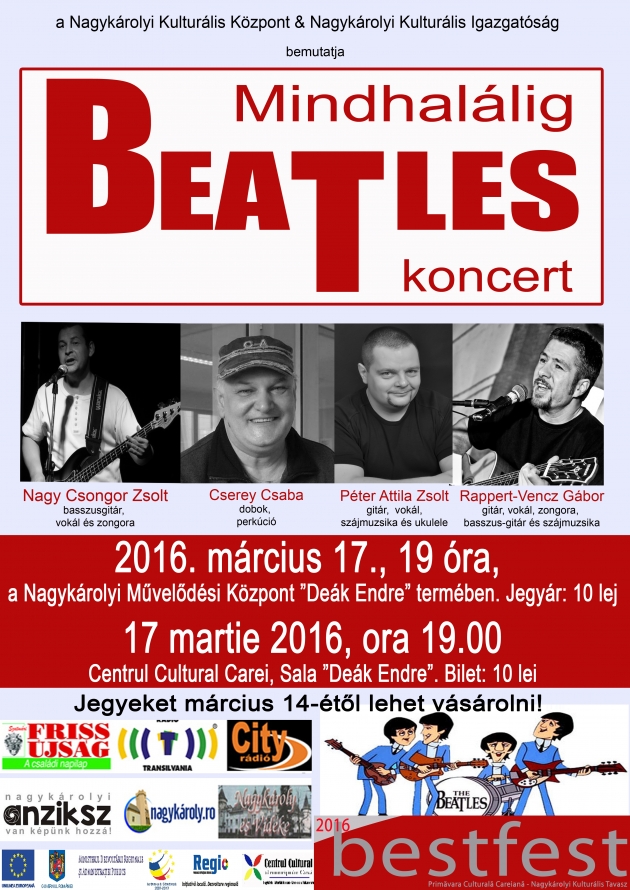 Mindhalálig Beatles koncertváltozat â€“ Concert cu șlagăre Beatles