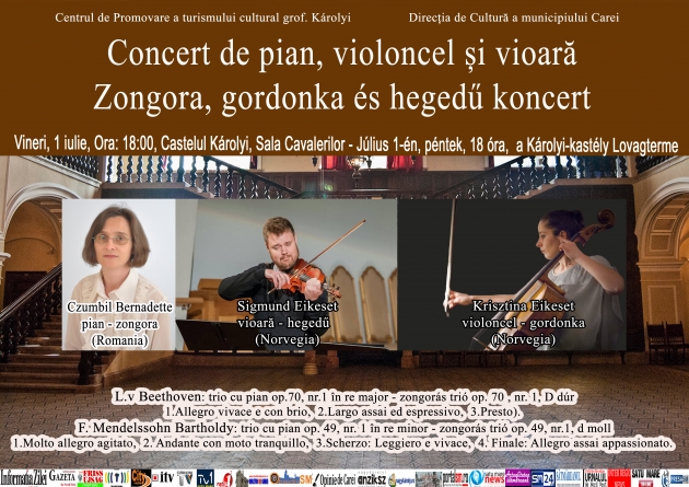 Concert de cameră - Pian, violoncel și vioară