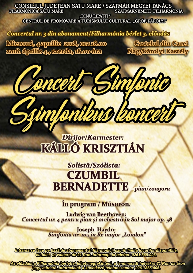Concertul Filarmonicii Dinu Lipatti din Satu Mare la Castelul Károlyi Concertul Filarmonicii Dinu Lipatti din Satu Mare la Castelul Károlyi