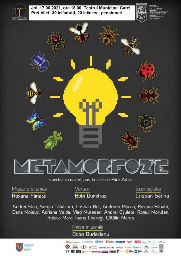 Reducere de preț pentru spectacolul concert „Metamorfoze” Reducere de preț pentru spectacolul concert „Metamorfoze”
