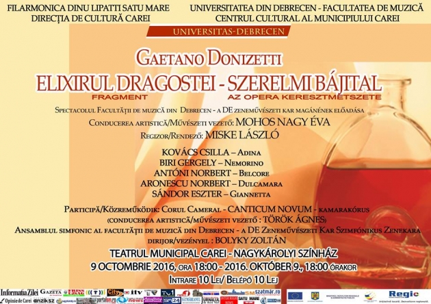 Elixirul dragostei de Gaetano Donizetti - Facultatea de Muzică din Debrecen  