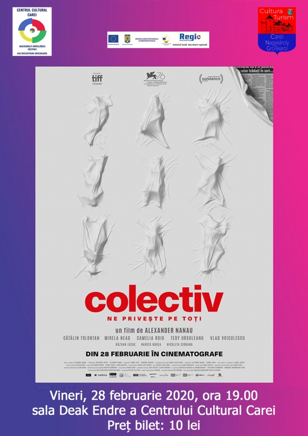 Proiecția filmului „Colectiv” la Carei  Proiecția filmului „Colectiv” la Carei