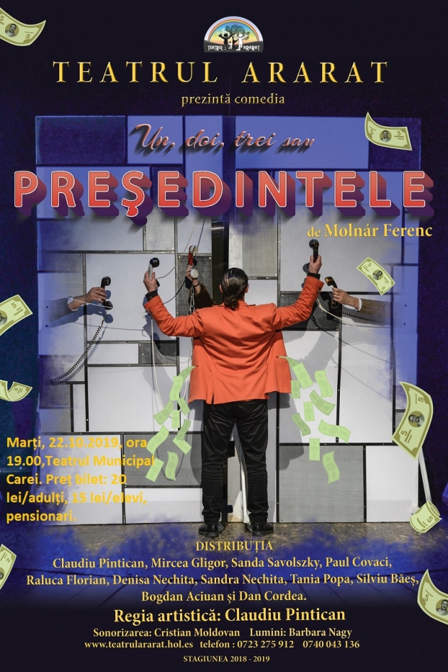 Un doi, trei sau Președintele - Comedie în limba română, cu subtitrare în maghiară Un doi, trei sau Președintele - Comedie în limba română, cu subtitrare în maghiară